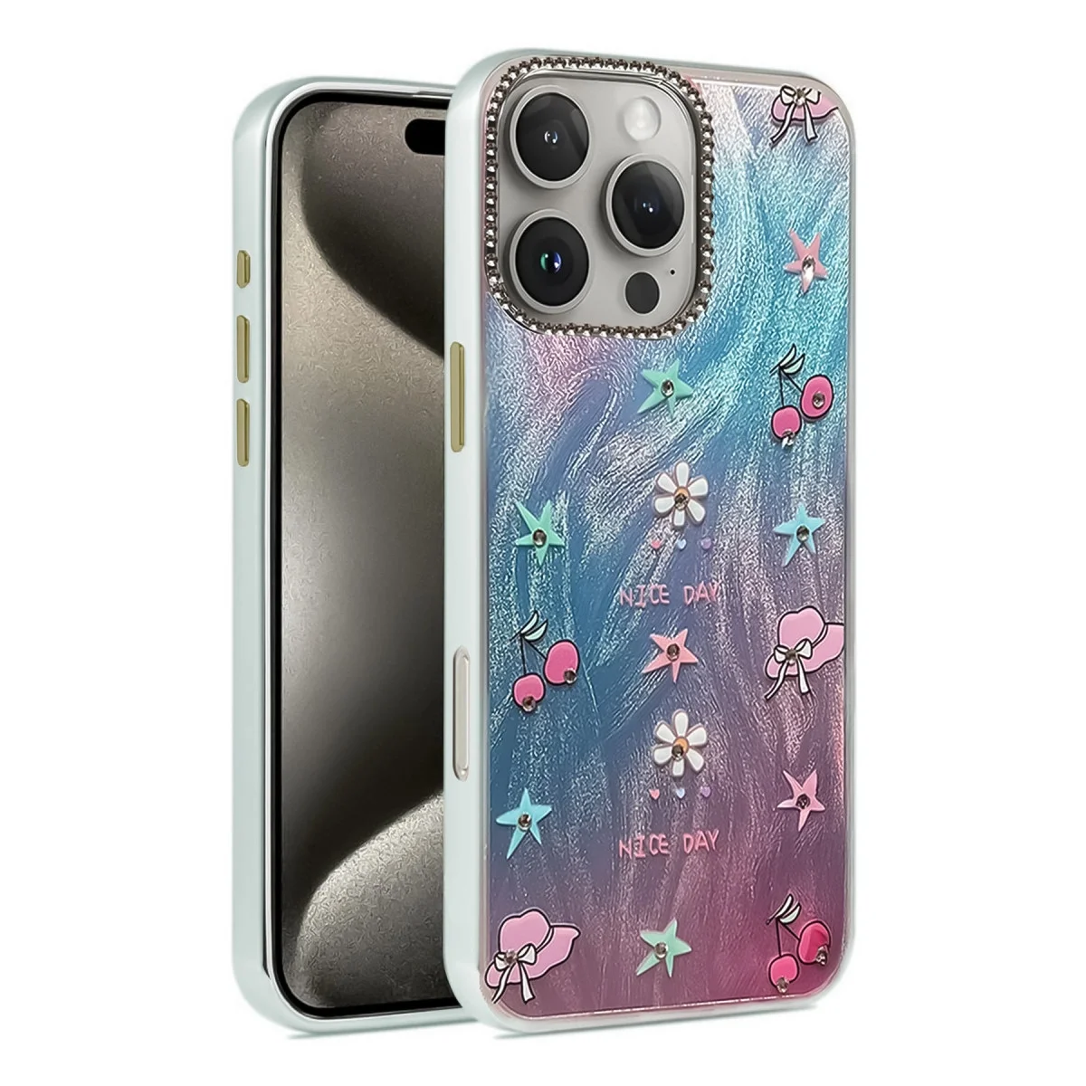 Apple İphone 16 Pro Max Kılıf Blade Aynalı Desenli Kapak - Desen 4 Apple İphone 16 Pro Max Kılıf Blade Aynalı Desenli Kapak - Desen 4