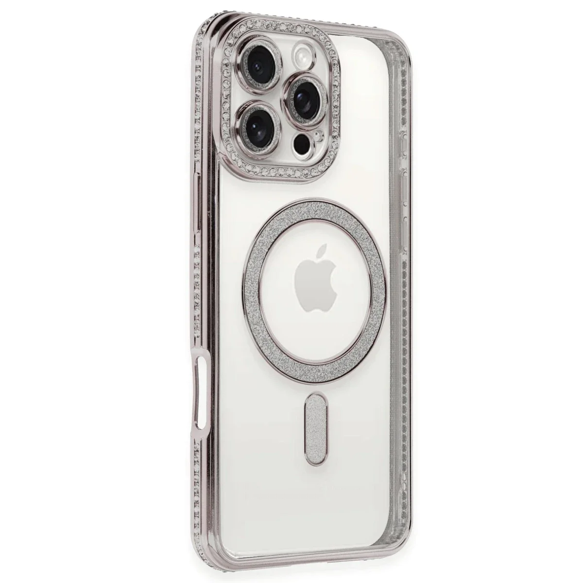 Apple iPhone 16 Pro Kılıf Joke Simli Magneticsafe Kılıf - Pembe Apple iPhone 16 Pro Kılıf Joke Simli Magneticsafe Kılıf - Pembe