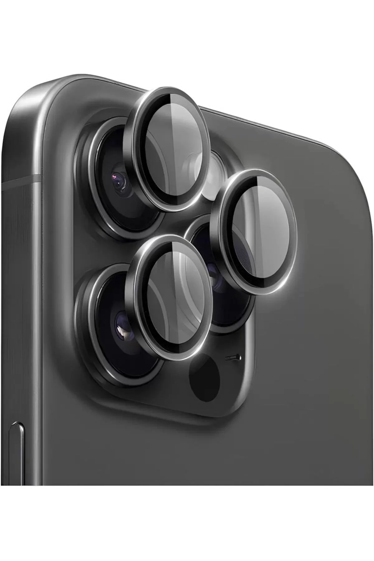 Apple iPhone 16 Pro Max - Pro Metal Çerçeveli Kamera Koruma Lensi