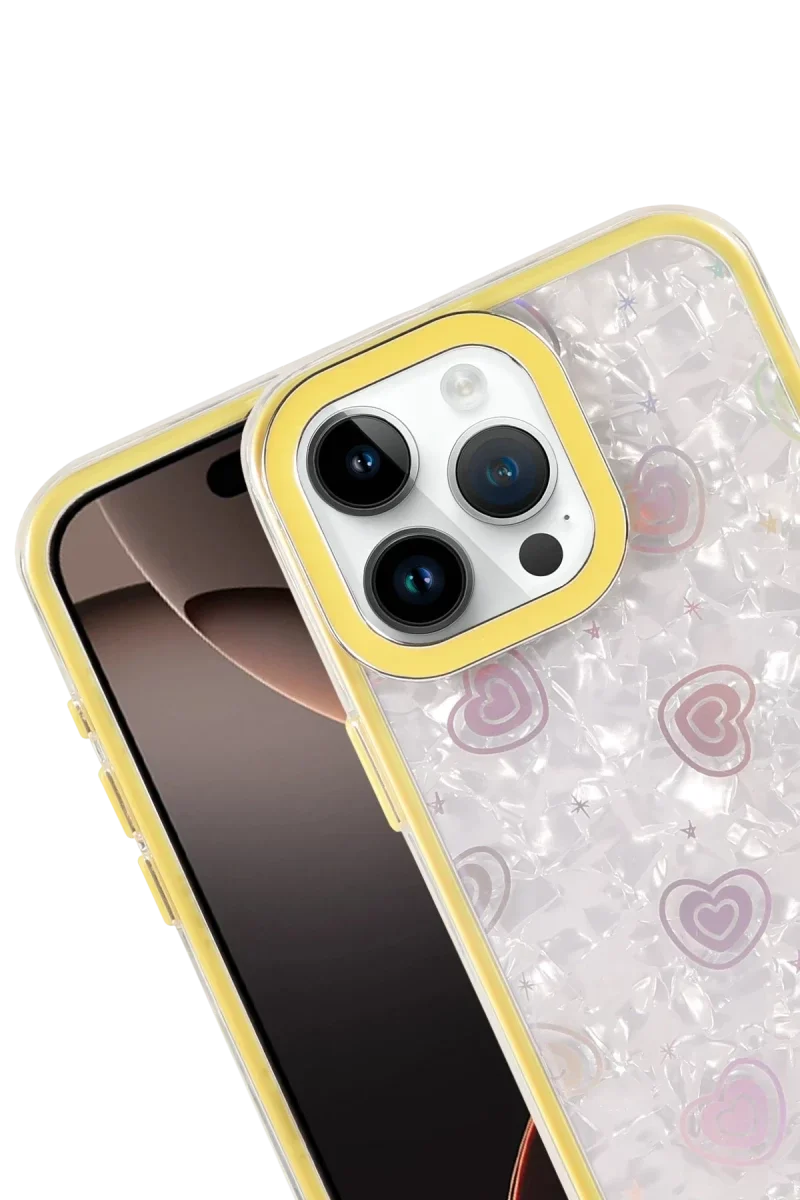Apple iPhone 16 Pro Lumi Desenli Kapak - Sarı Apple iPhone 16 Pro Lumi Desenli Kapak - Sarı