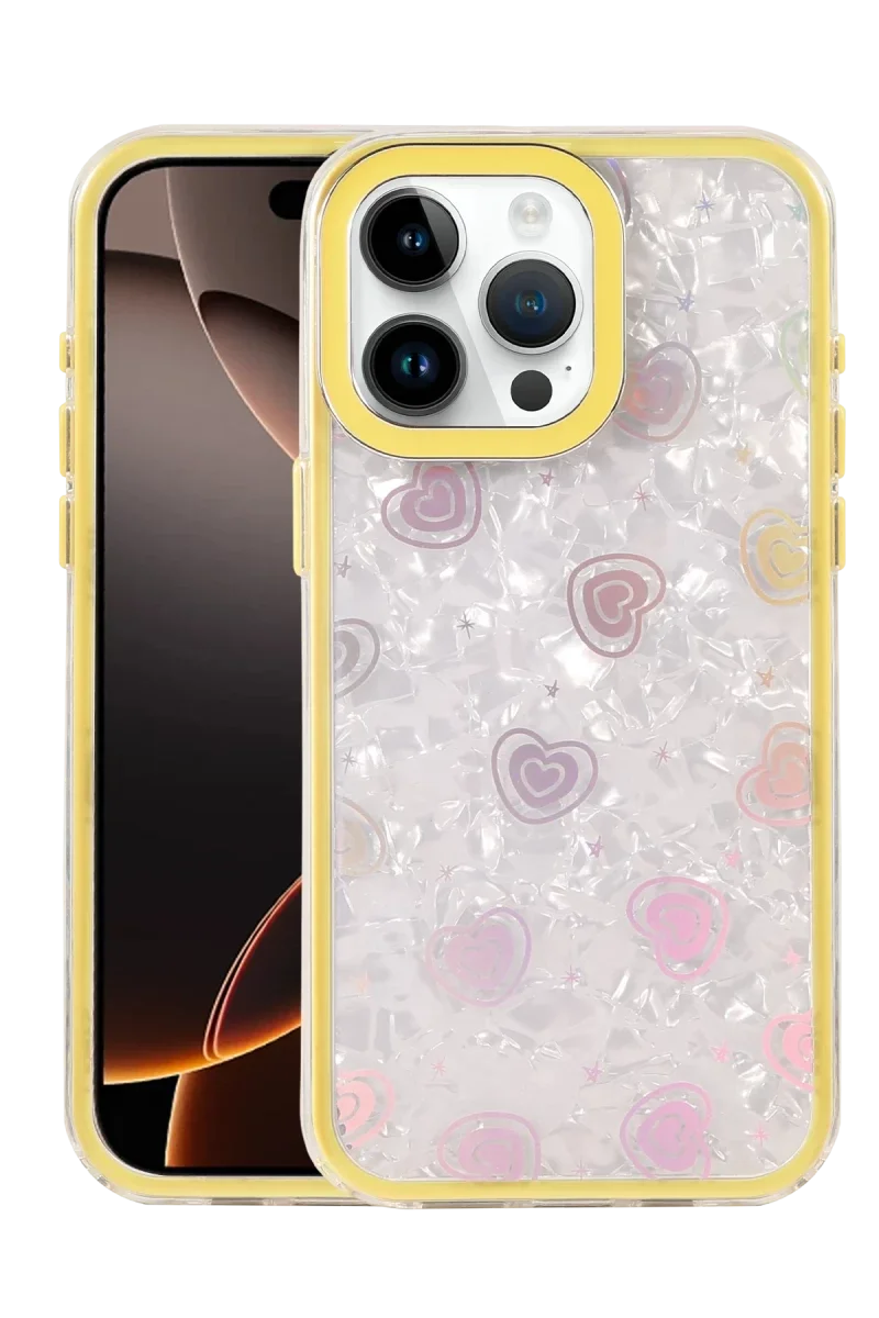 Apple iPhone 16 Pro Lumi Desenli Kapak - Sarı Apple iPhone 16 Pro Lumi Desenli Kapak - Sarı