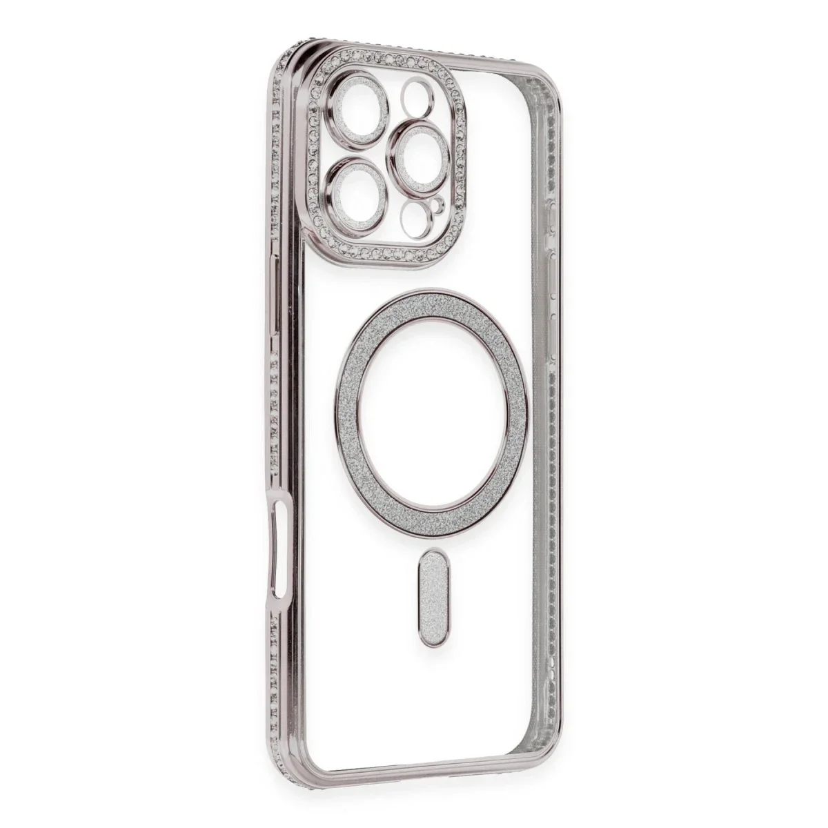 Apple iPhone 16 Pro Kılıf Joke Simli Magneticsafe Kılıf - Pembe Apple iPhone 16 Pro Kılıf Joke Simli Magneticsafe Kılıf - Pembe