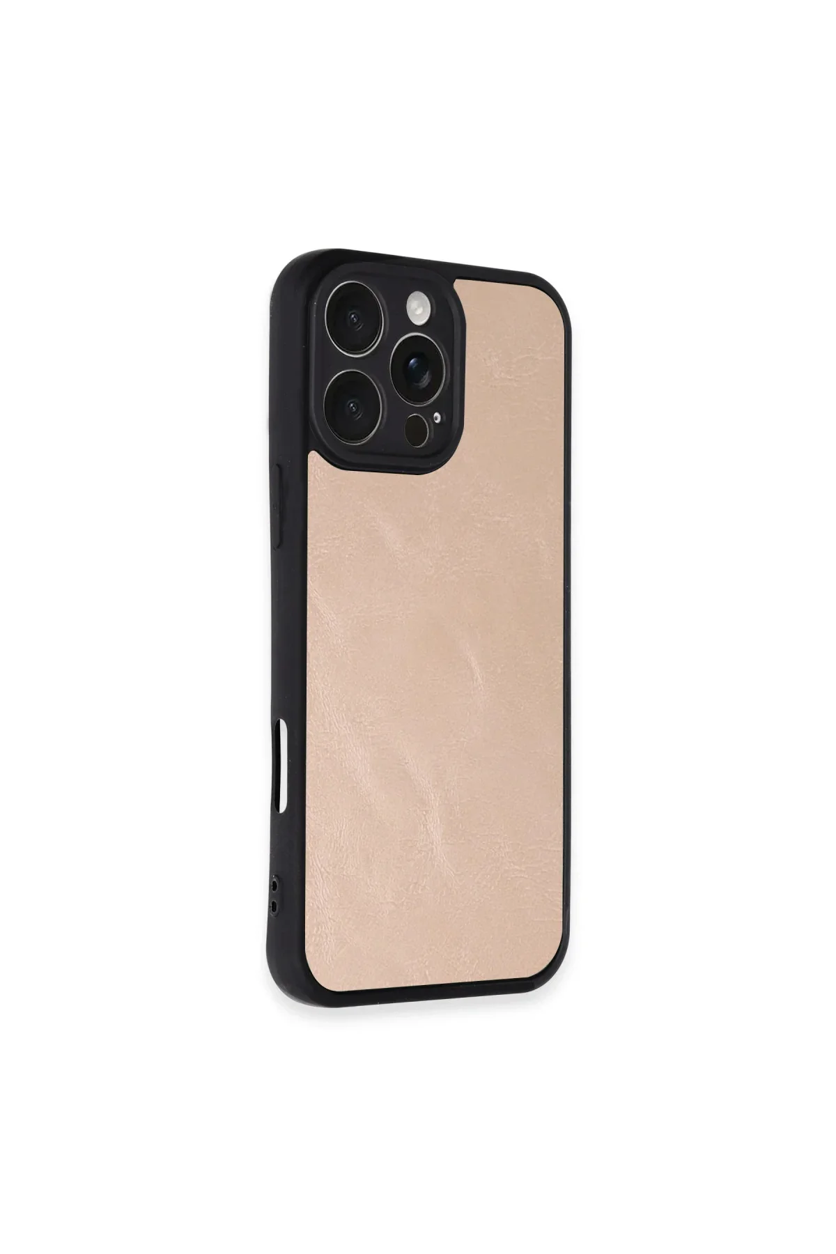 Apple iPhone 16 Pro Max Kılıf Aras Deri Kapak - Pudra Apple iPhone 16 Pro Max Kılıf Aras Deri Kapak - Pudra