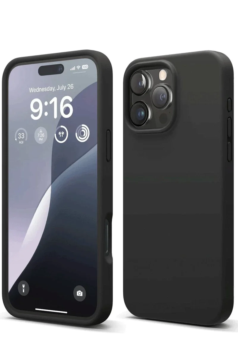 Apple iPhone 16 Pro Max Kılıf First Silikon - Siyah Apple iPhone 16 Pro Max Kılıf First Silikon - Siyah