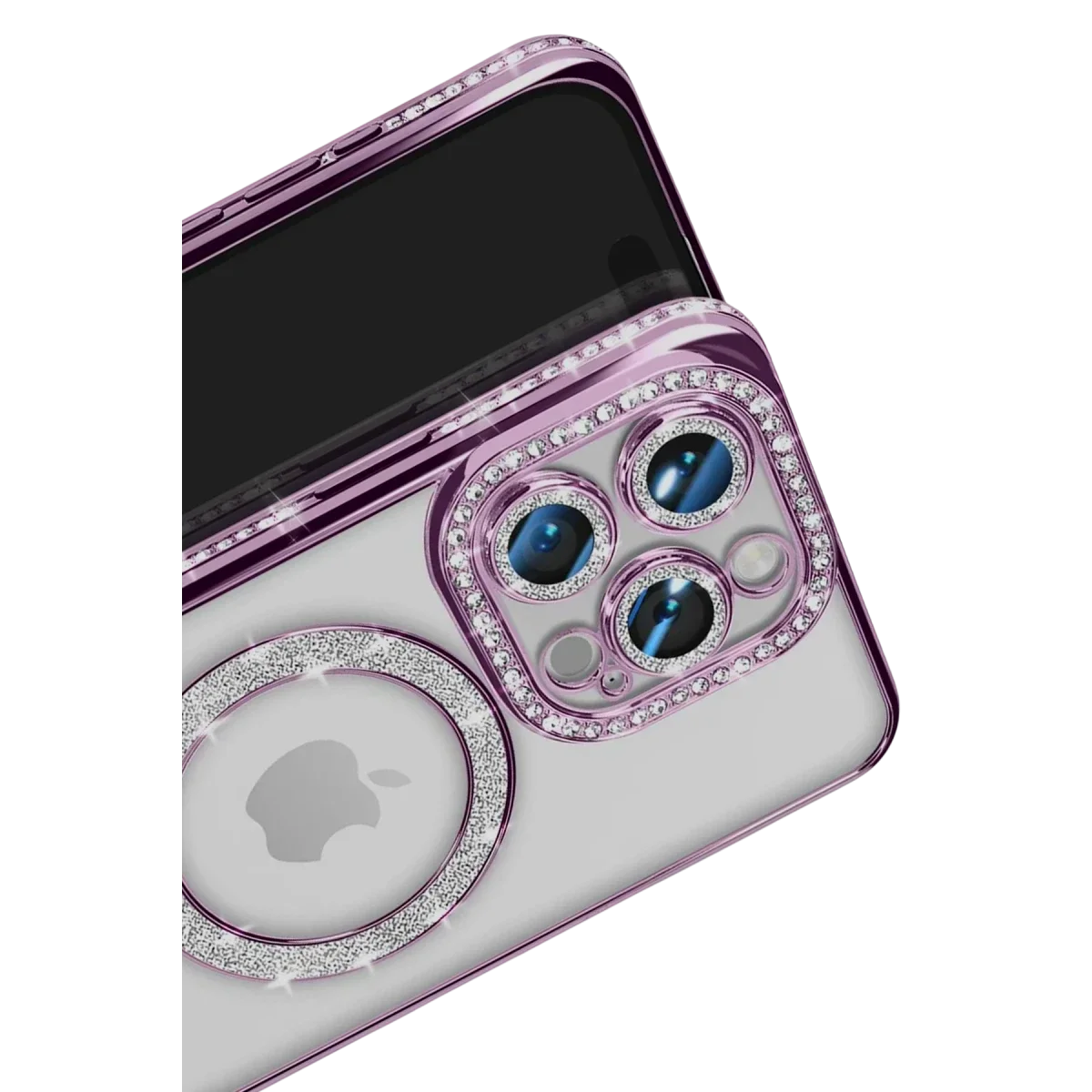 Apple iPhone 16 Pro Max Kılıf Joke Simli Magneticsafe Kılıf - Derin Mor Apple iPhone 16 Pro Max Kılıf Joke Simli Magneticsafe Kılıf - Derin Mor