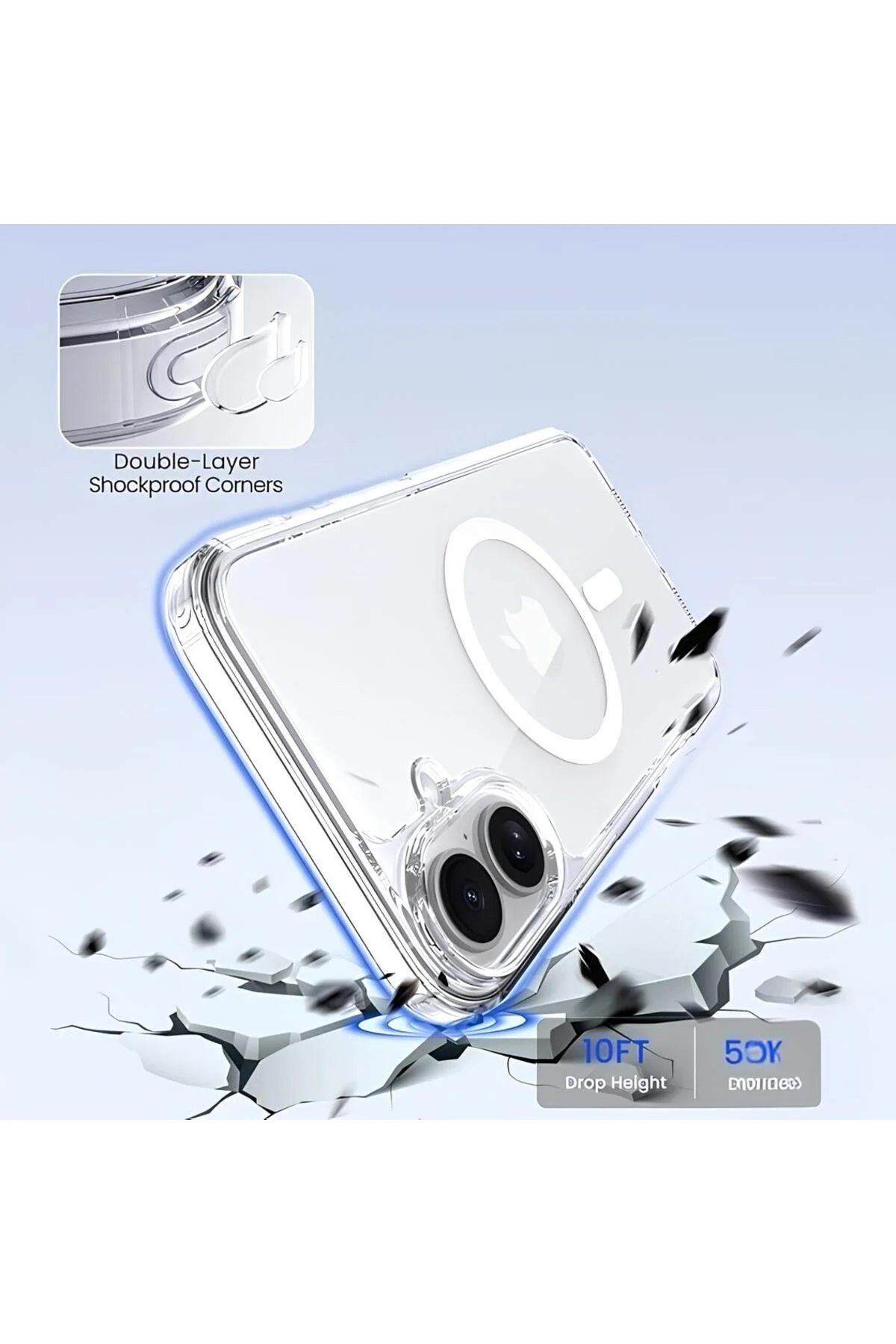 Apple iPhone 16 Pro Max 6.9'' Magsafe Şeffaf Silikon Kılıf