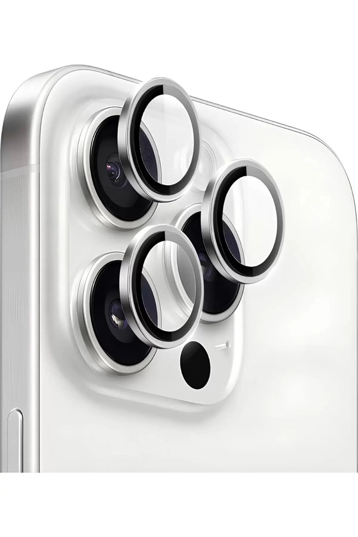 Apple iPhone 16 Pro - Pro Max Metal Çerçeveli Kamera Koruma Lensi