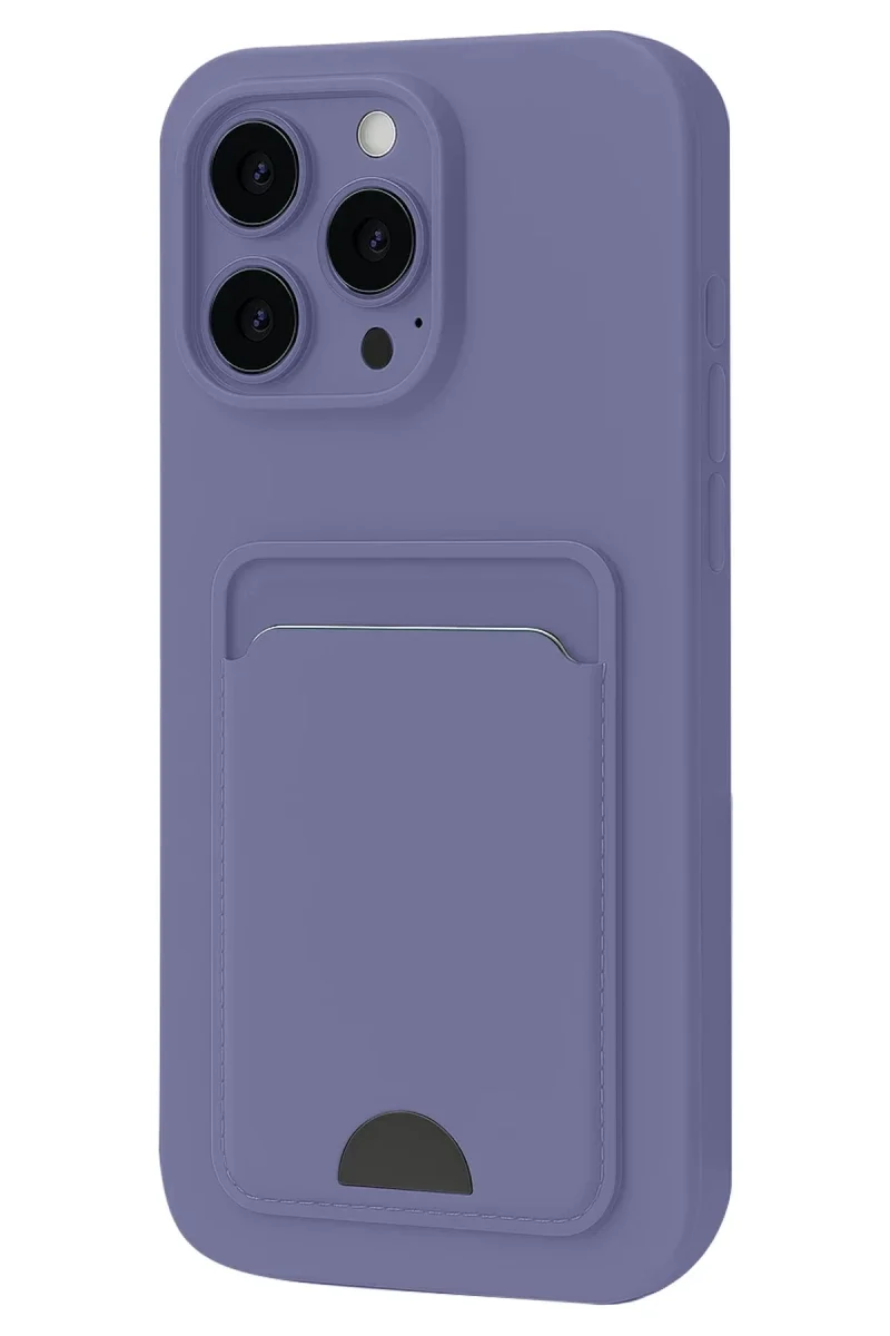 Apple iPhone 16 Pro Kılıf Kelvin Kartvizitli Silikon - Lila