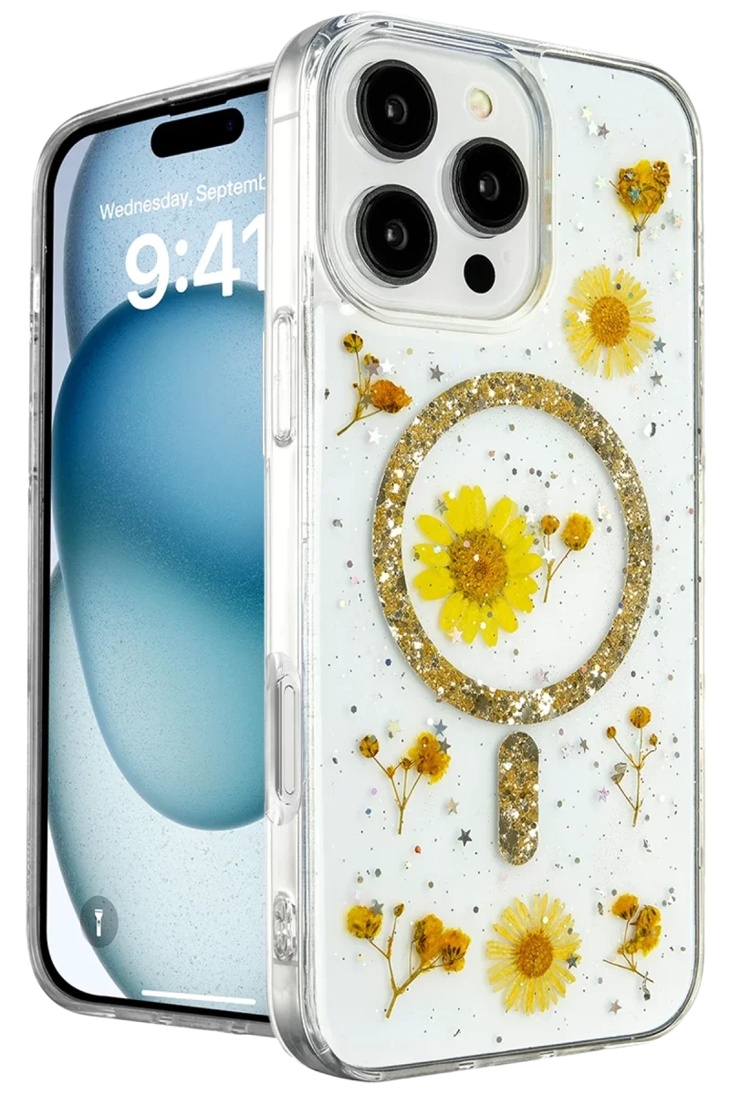 Apple iPhone 16 Pro Kılıf Daisy Simli Magsafe Kapak - Gold Fiyatı, Yorumları ve Özellikleri