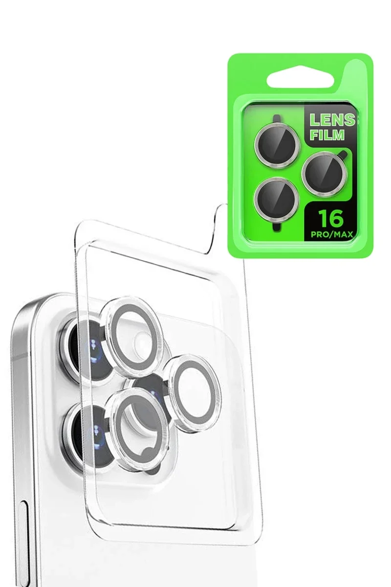 Apple iPhone 16 Pro Max Raze Metal Kamera Lens - Beyaz Apple iPhone 16 Pro Max Raze Metal Kamera Lens - Beyaz