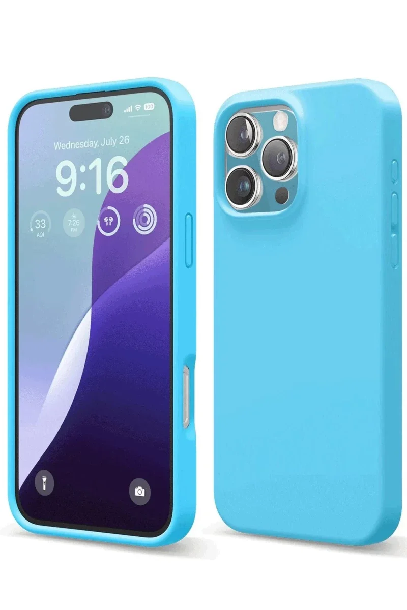 Apple iPhone 16 Pro Max Kılıf Nano içi Kadife Silikon - Mavi Apple iPhone 16 Pro Max Kılıf Nano içi Kadife Silikon - Mavi
