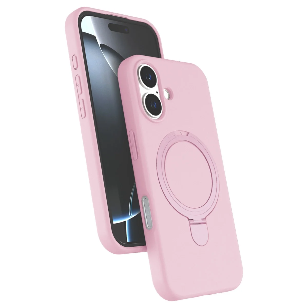 Apple İphone 16 Regal Magsafe Standlı Kapak - Açık Pembe Apple İphone 16 Regal Magsafe Standlı Kapak - Açık Pembe