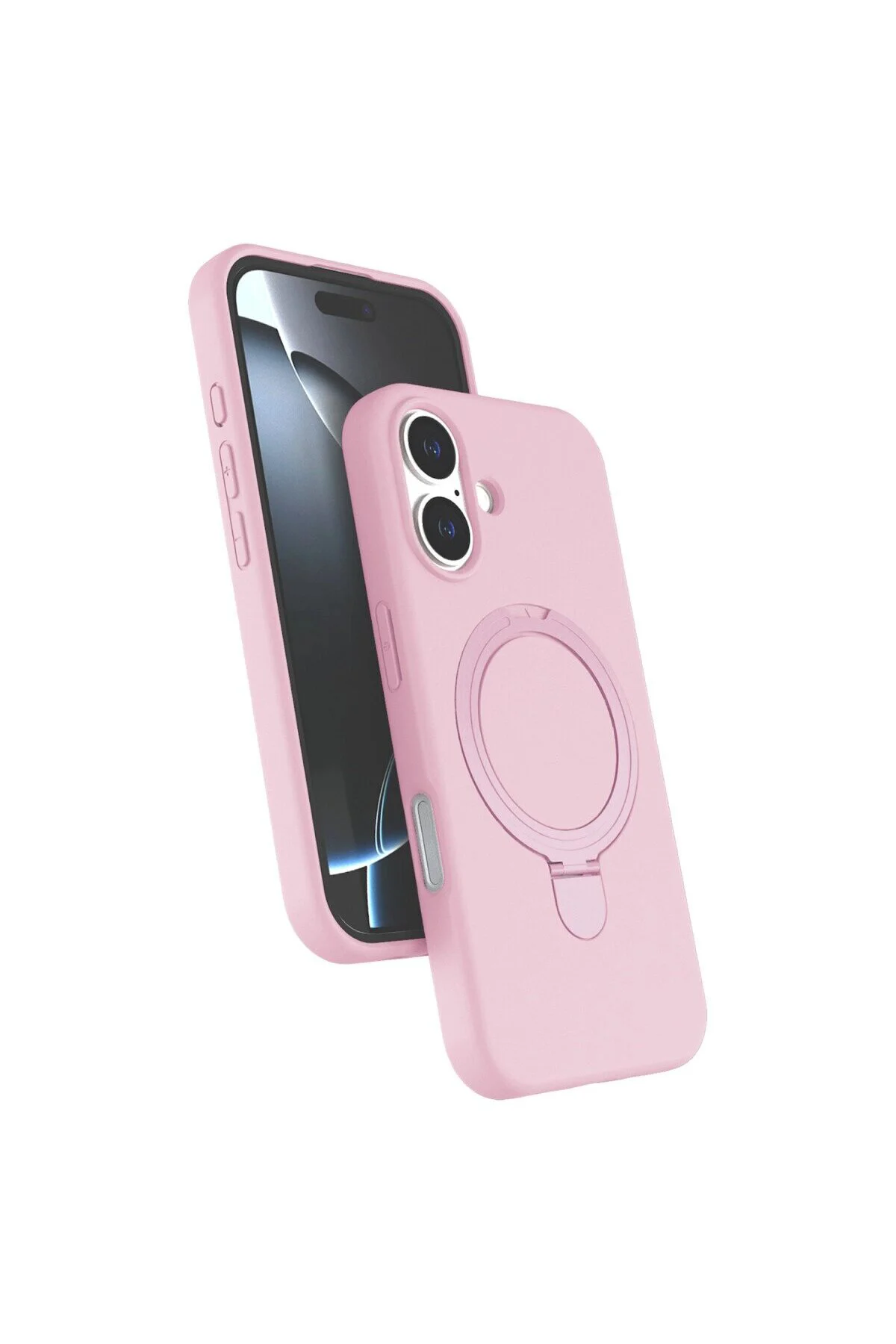 Apple İphone 16 Regal Magsafe Standlı Kapak - Açık Pembe Apple İphone 16 Regal Magsafe Standlı Kapak - Açık Pembe