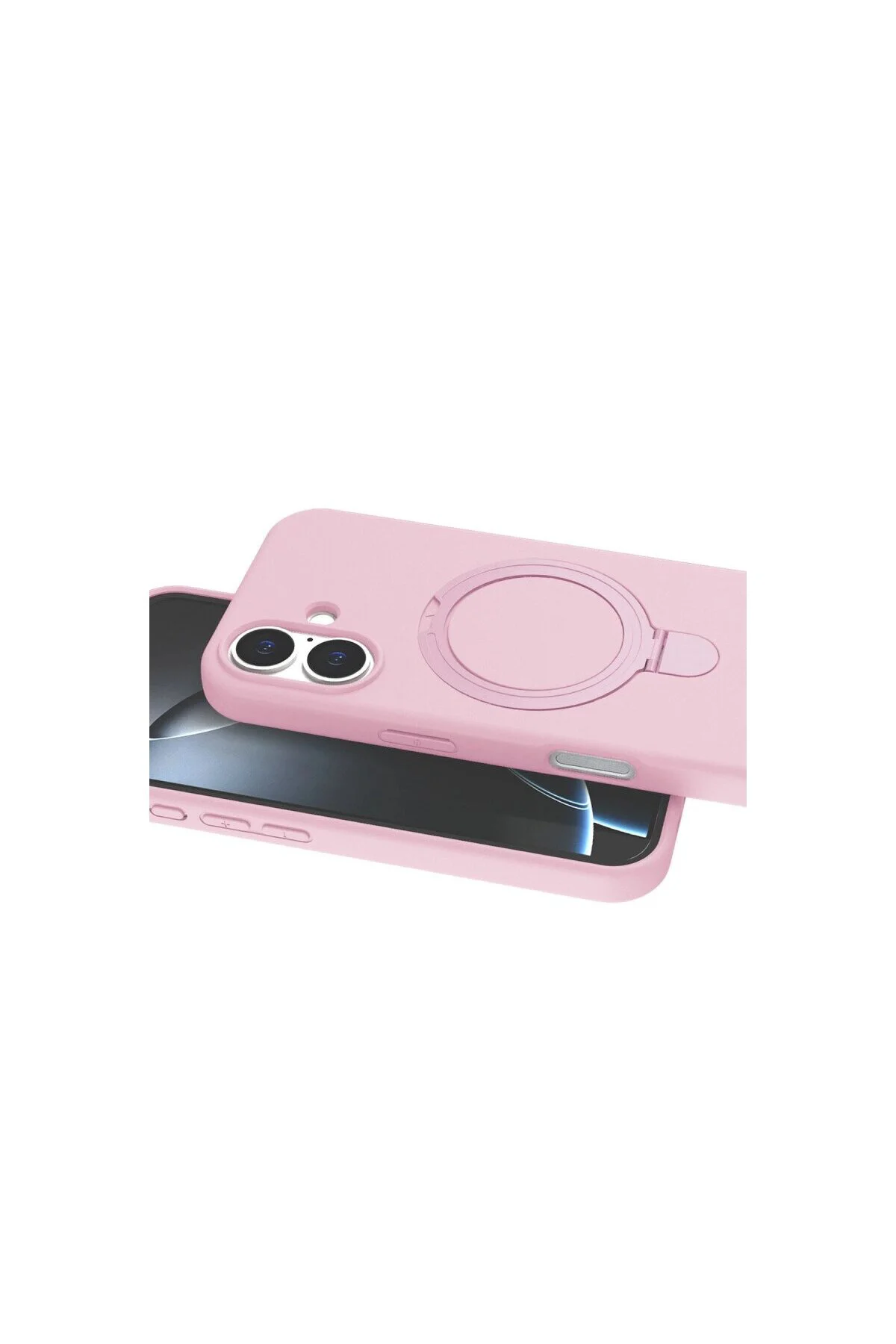 Apple İphone 16 Regal Magsafe Standlı Kapak - Açık Pembe Apple İphone 16 Regal Magsafe Standlı Kapak - Açık Pembe