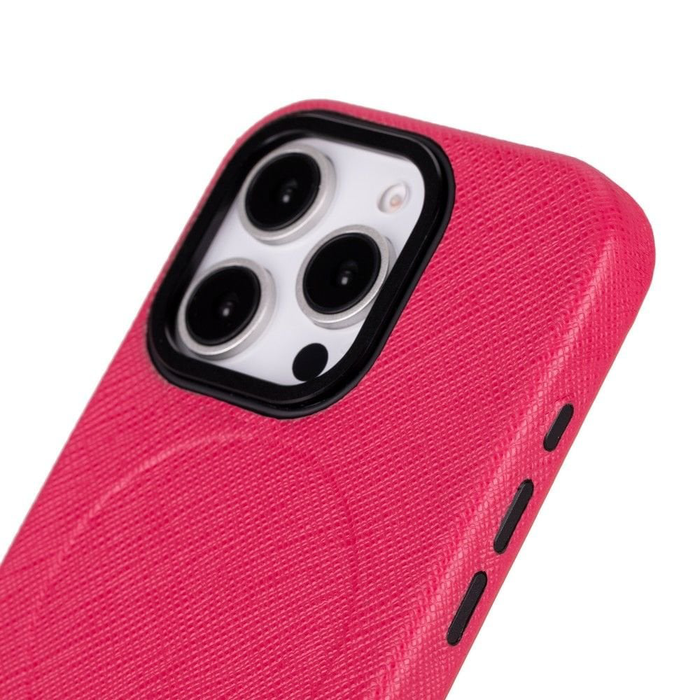 Apple iPhone 16 Pro Max uyumlu, Hakiki Deri, El Yapımı Kılıf, Pem