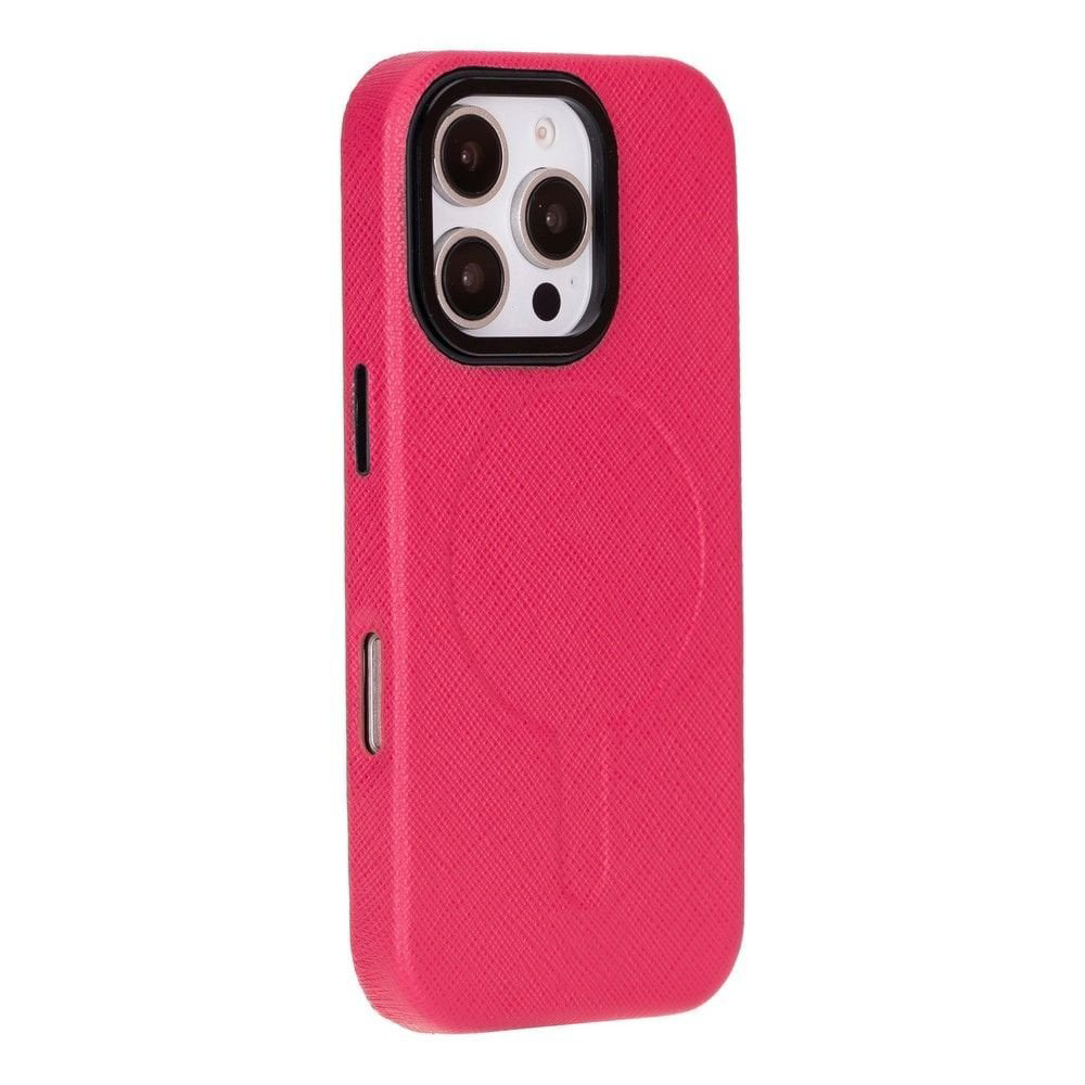 Apple iPhone 16 Pro Max uyumlu, Hakiki Deri, El Yapımı Kılıf, Pem