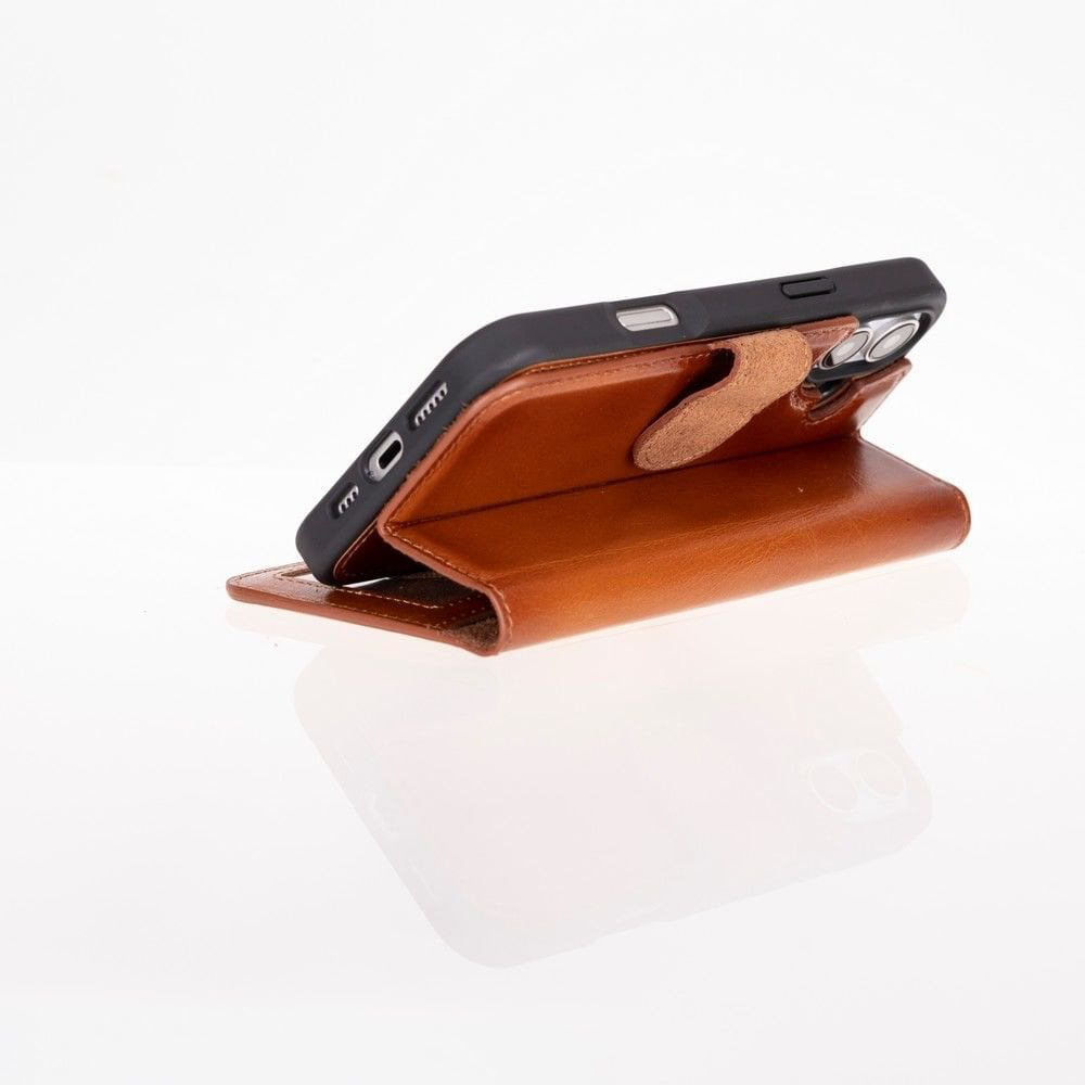 Apple iPhone 16 Plus uyumlu, Hakiki Deri, El Yapımı, Cüzdanlı Kıl