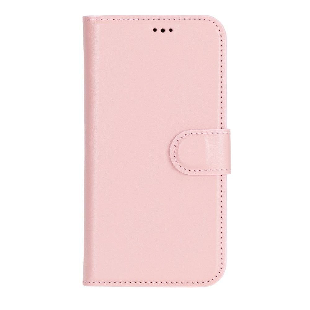 Apple iPhone 16 uyumlu, Hakiki Deri, El Yapımı, Cüzdanlı Kılıf, T