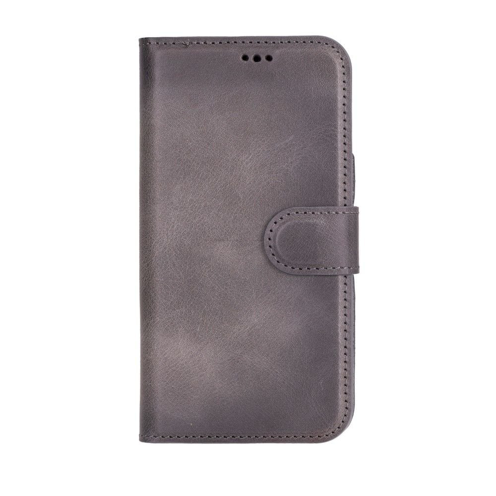 Apple iPhone 16 uyumlu, Hakiki Deri, El Yapımı, Cüzdanlı Kılıf, G