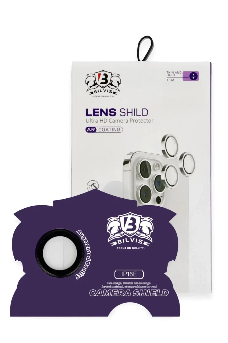 Apple iPhone 16E Bilvis Titan Kamera Lens - Siyah Apple iPhone 16E Bilvis Titan Kamera Lens - Siyah