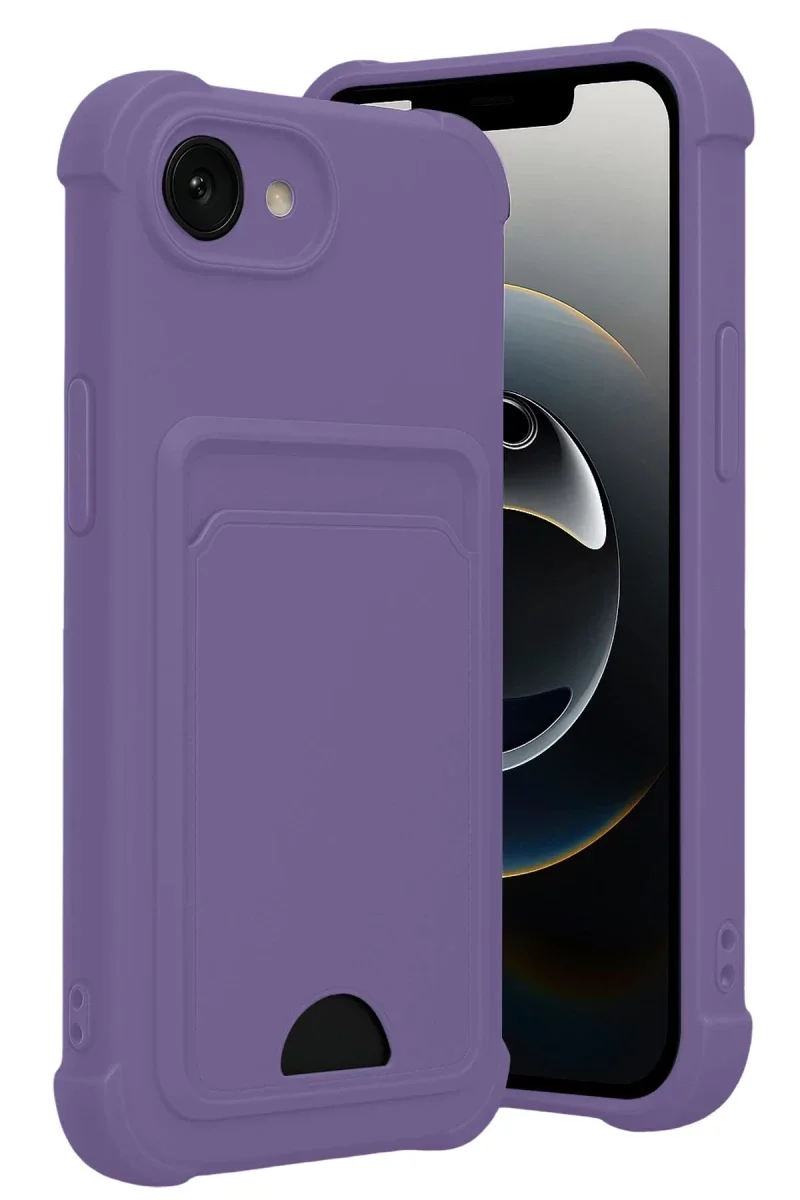 Apple iPhone 16E Kelvin Kartvizitli Silikon - Lila Apple iPhone 16E Kelvin Kartvizitli Silikon - Lila