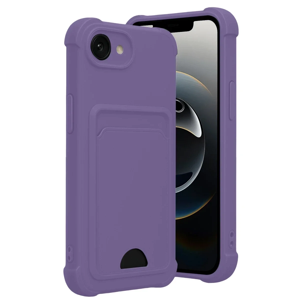 Apple iPhone 16E Kelvin Kartvizitli Silikon - Lila Apple iPhone 16E Kelvin Kartvizitli Silikon - Lila