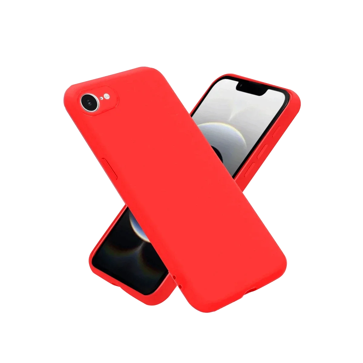Apple iPhone 16E Kılıf Nano içi Kadife Silikon - Kırmızı