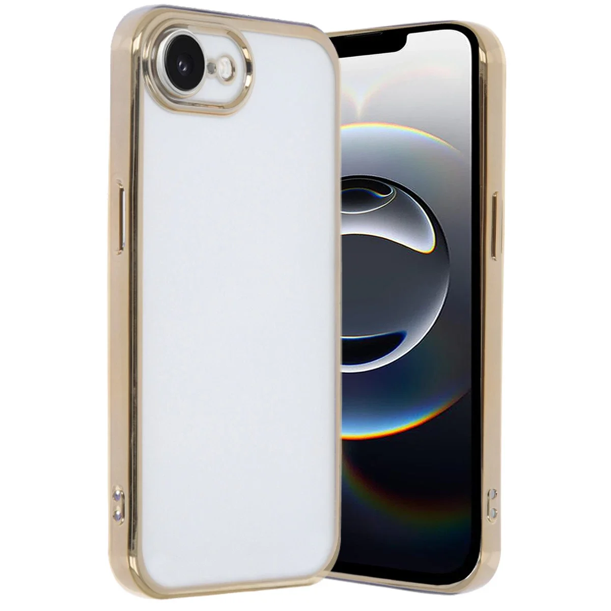 Apple iPhone 16E Kılıf Razer Lensli Silikon - Gold Apple iPhone 16E Kılıf Razer Lensli Silikon - Gold