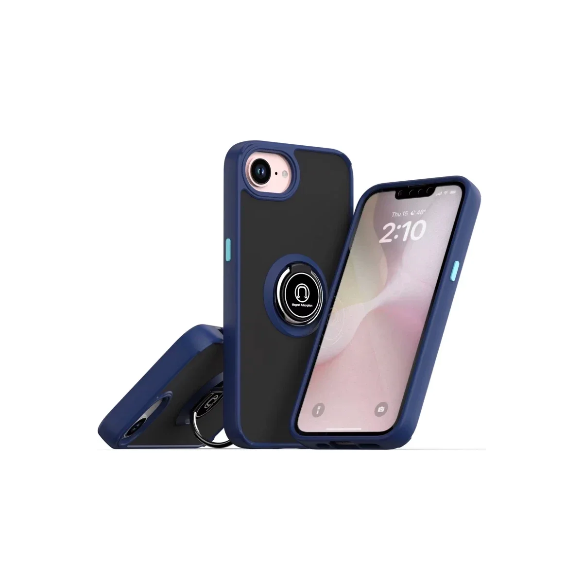 Apple iPhone 16E Kılıf Montreal Yüzüklü Silikon Kapak - Lacivert Fiyatı, Yorumları ve Özellikleri
