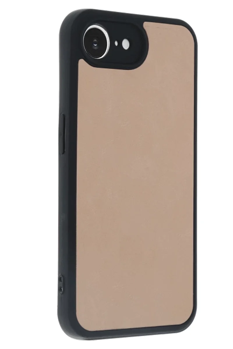 Apple iPhone 16E Kılıf Aras Deri Kapak - Pudra Apple iPhone 16E Kılıf Aras Deri Kapak - Pudra