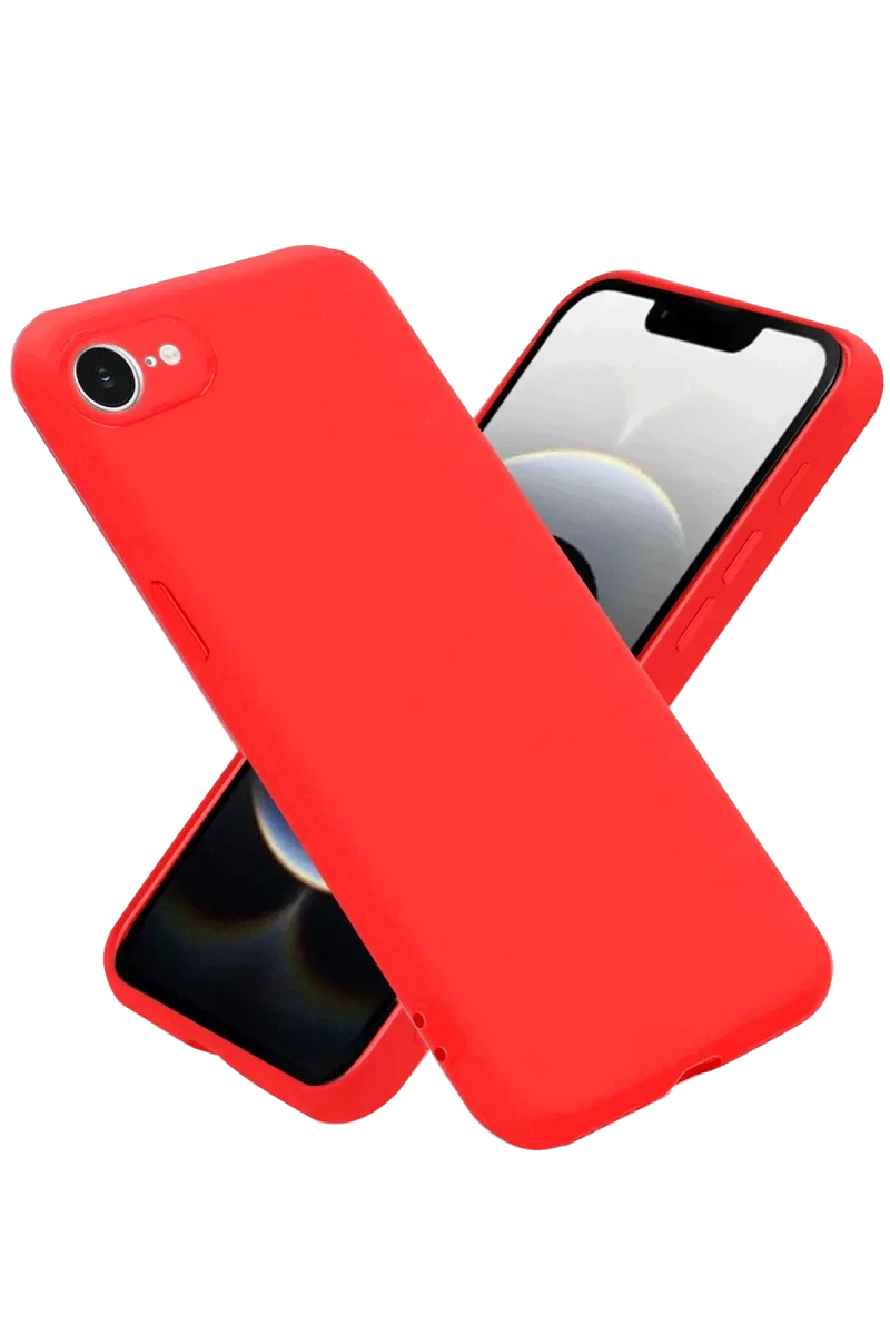 Apple iPhone 16E Kılıf First Silikon - Kırmızı Apple iPhone 16E Kılıf First Silikon - Kırmızı