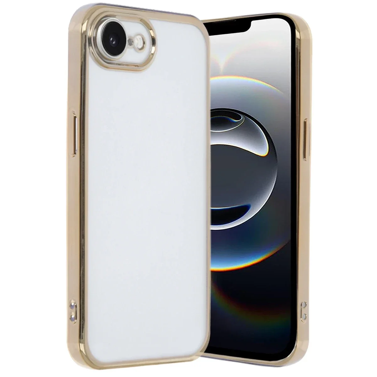 Apple iPhone 16E Kılıf Razer Lensli Silikon - Gold Apple iPhone 16E Kılıf Razer Lensli Silikon - Gold