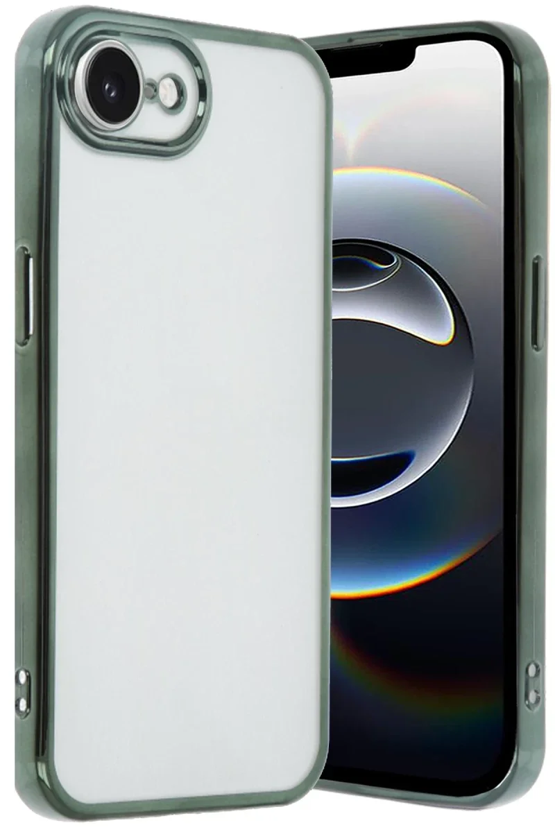Apple iPhone 16E Kılıf Razer Lensli Silikon - Yeşil Apple iPhone 16E Kılıf Razer Lensli Silikon - Yeşil