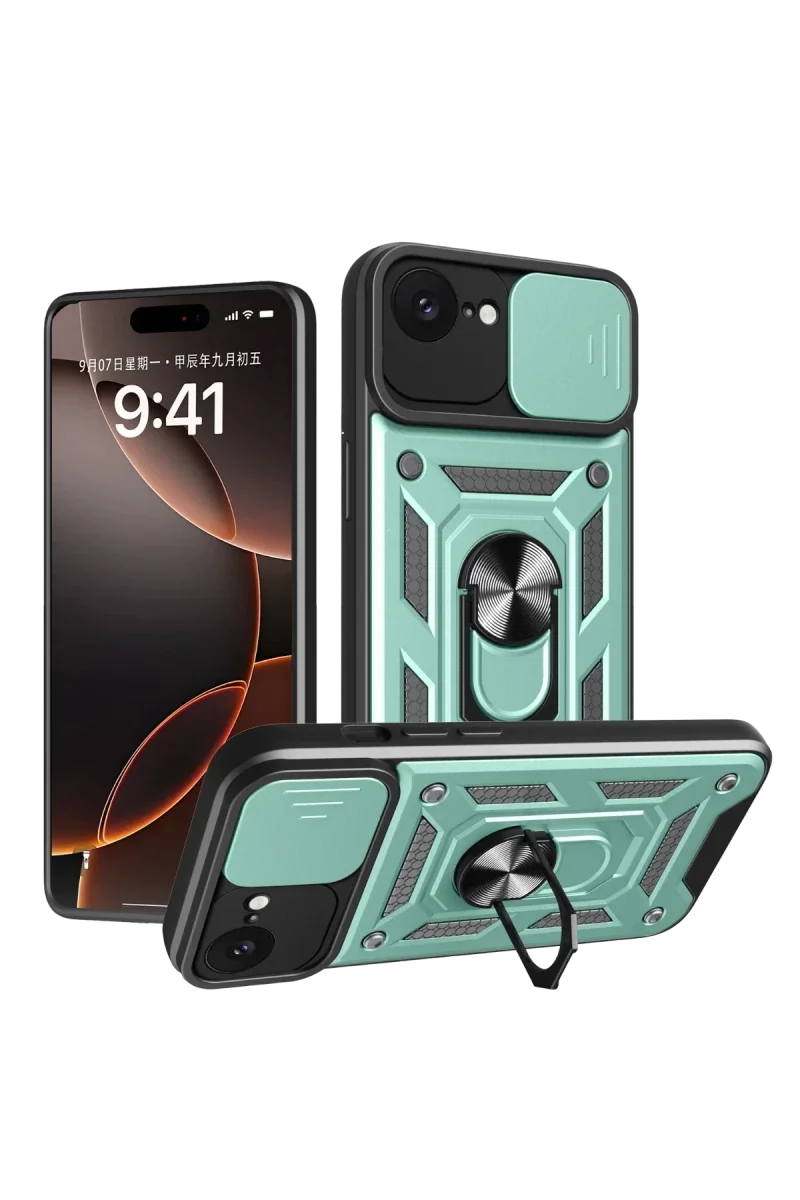 Apple iPhone 16E Kılıf Pars Lens Yüzüklü Silikon - Yeşil Fiyatı, Yorumları ve Özellikleri