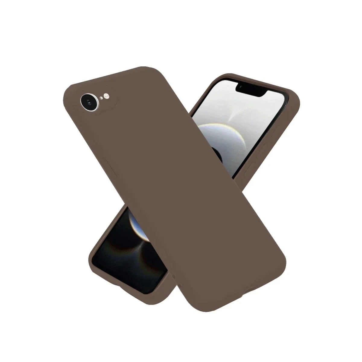 Apple iPhone 16E Kılıf First Silikon - Kahverengi Apple iPhone 16E Kılıf First Silikon - Kahverengi