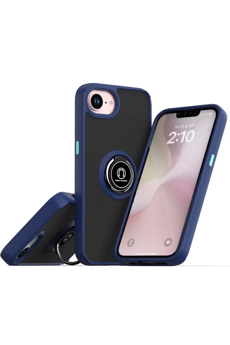 Apple iPhone 16E Kılıf Montreal Yüzüklü Silikon Kapak - Lacivert Fiyatı, Yorumları ve Özellikleri