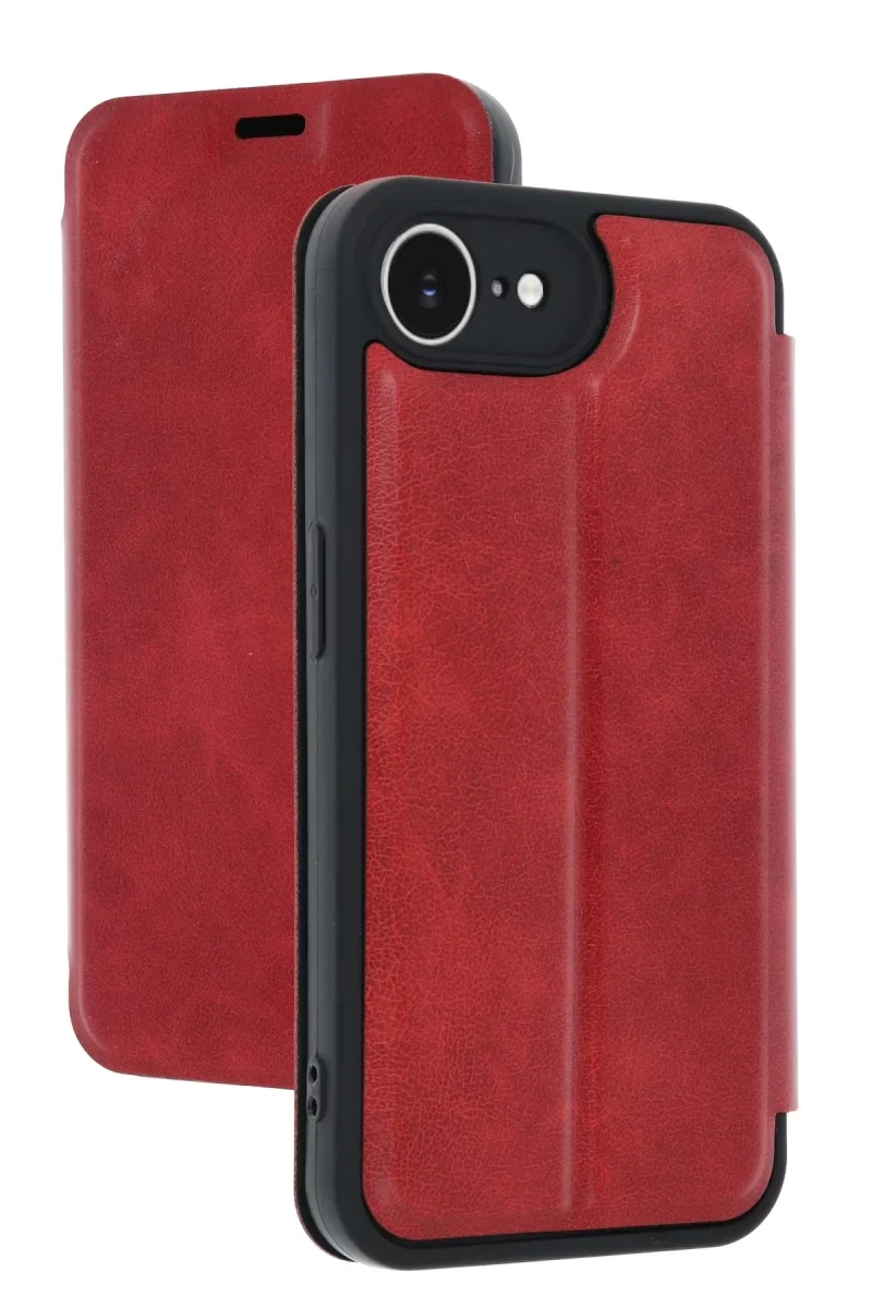 Apple iPhone 16E Kılıf Flip Cover - Kırmızı Apple iPhone 16E Kılıf Flip Cover - Kırmızı