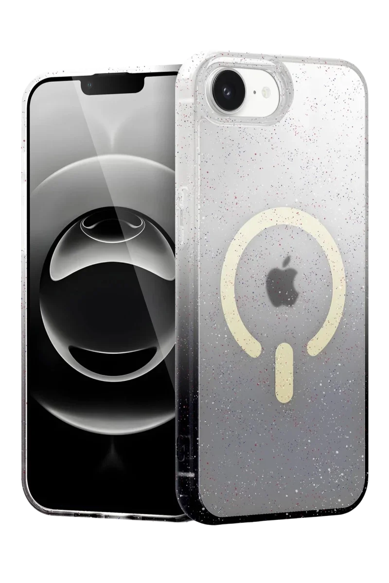 Apple iPhone 16E Pummel Shiny Magsafe Kapak - Siyah Apple iPhone 16E Pummel Shiny Magsafe Kapak - Siyah