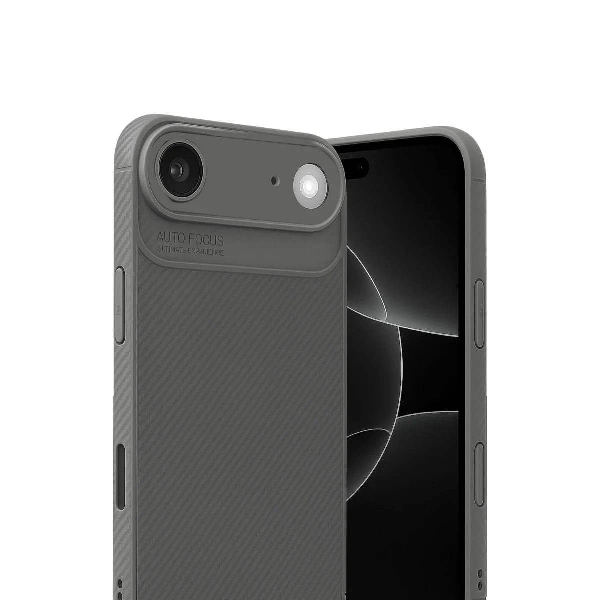 Apple İphone 17 Air Auto Focus Karbon Kapak - Gri Apple İphone 17 Air Auto Focus Karbon Kapak - Gri