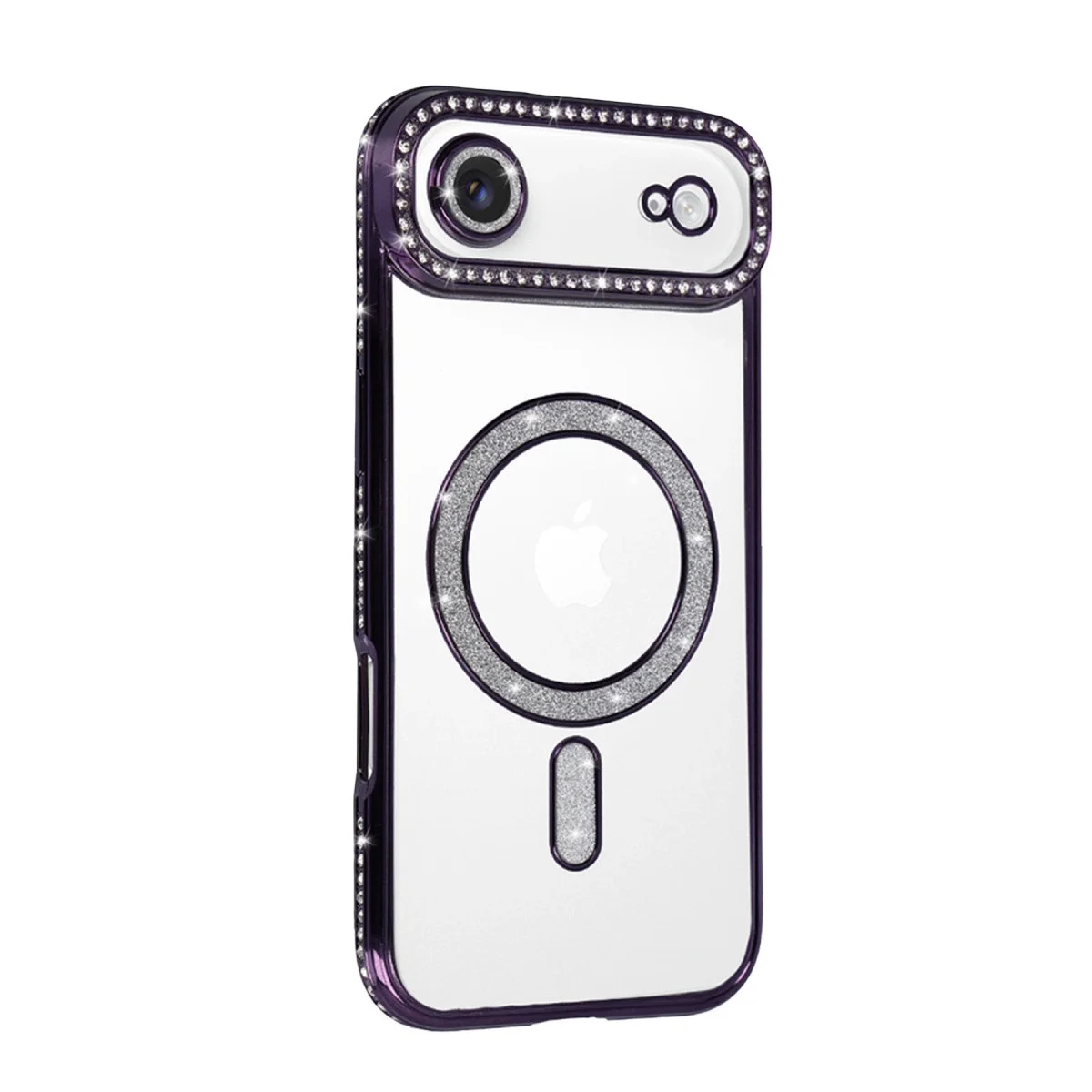 Apple İphone 17 Air Joke Simli Magneticsafe Kılıf - Derin Mor Apple İphone 17 Air Joke Simli Magneticsafe Kılıf - Derin Mor