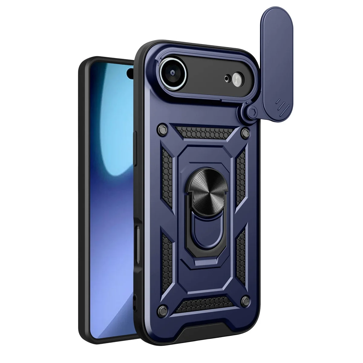 Apple İphone 17 Air Pars Lens Yüzüklü Silikon - Lacivert Apple İphone 17 Air Pars Lens Yüzüklü Silikon - Lacivert