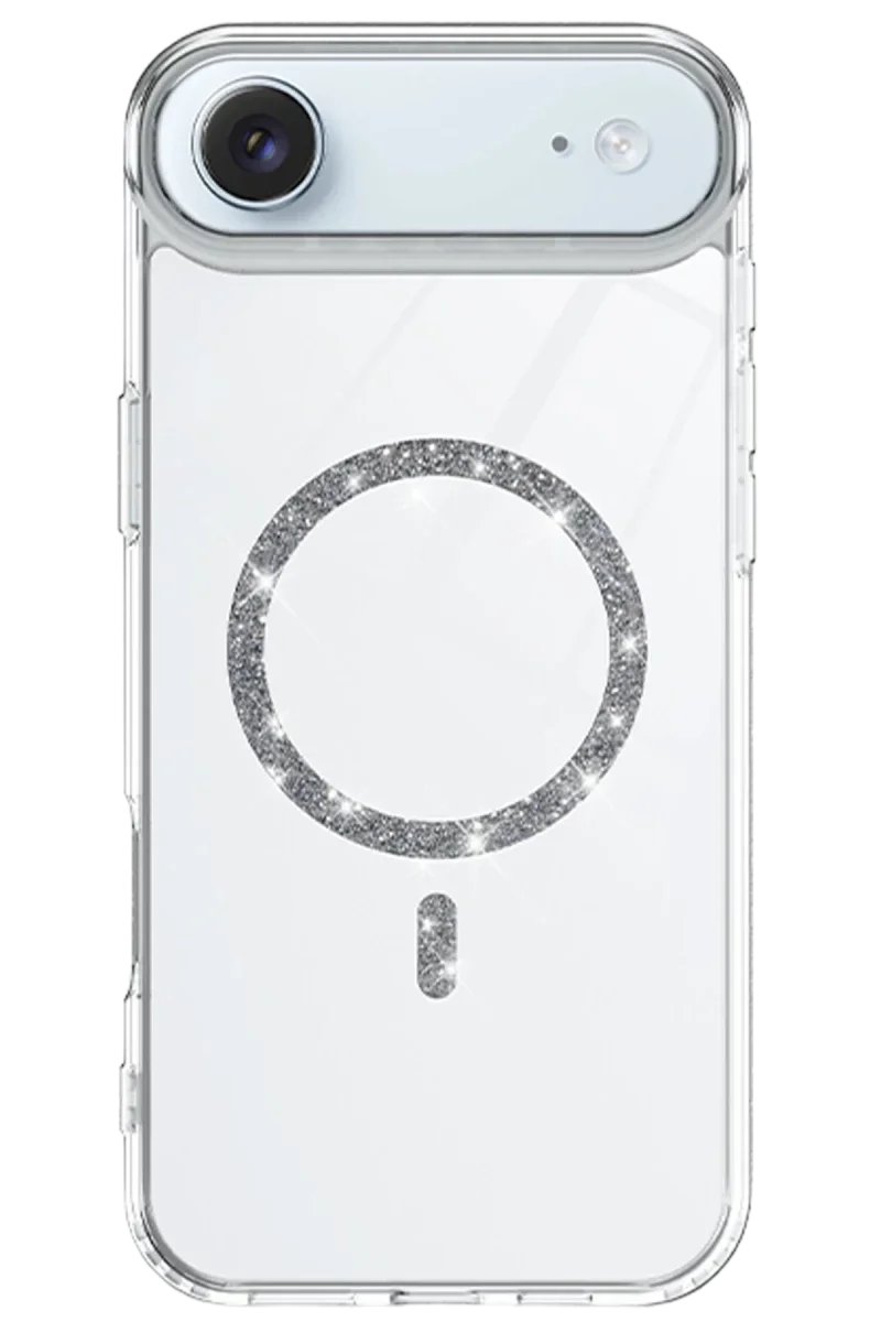 Apple iPhone 17 Air Live Diamond Magsafe Kapak - Şeffaf Apple iPhone 17 Air Live Diamond Magsafe Kapak - Şeffaf