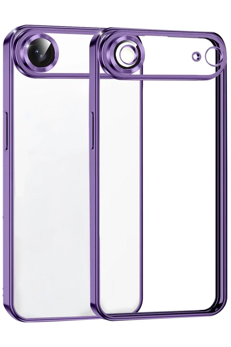 Apple iPhone 17 Air Razer Lensli Silikon - Mor Apple iPhone 17 Air Razer Lensli Silikon - Mor