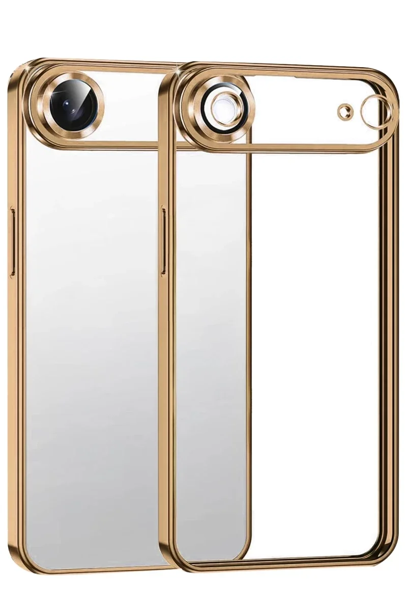Apple iPhone 17 Air Razer Lensli Silikon - Çöl Titanyum