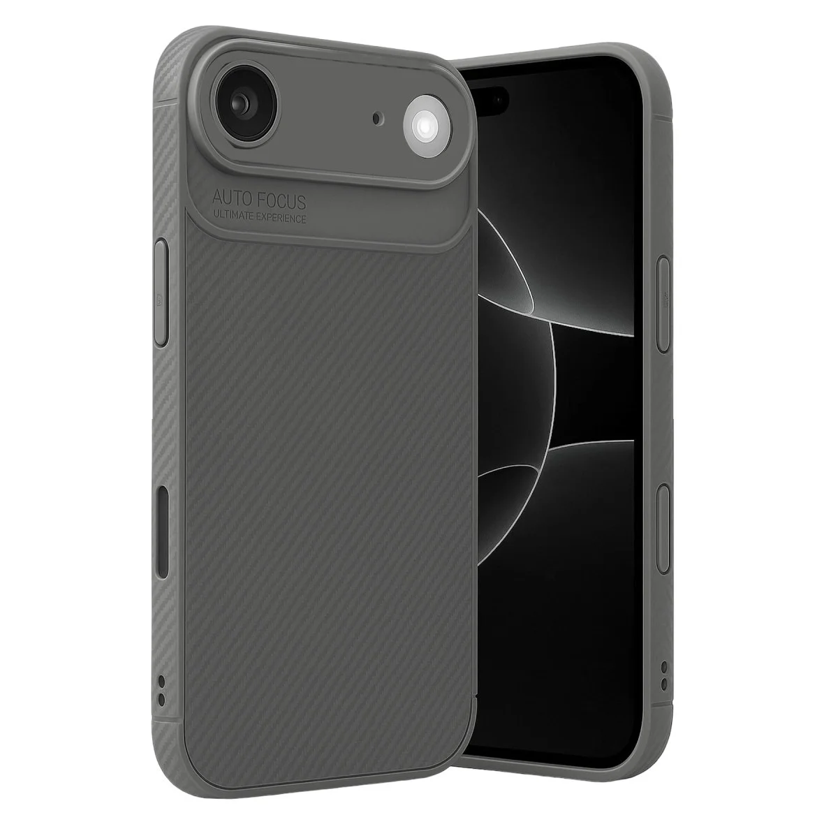 Apple İphone 17 Air Auto Focus Karbon Kapak - Gri Apple İphone 17 Air Auto Focus Karbon Kapak - Gri