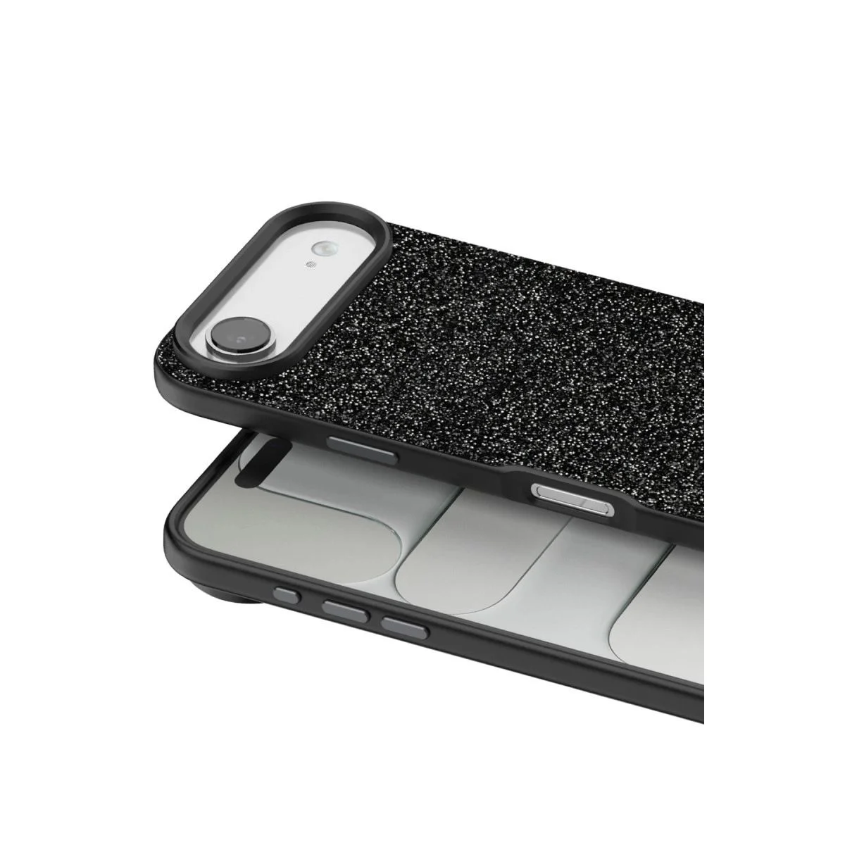 Apple iPhone 17 Air ile Uyumlu Bright Simli ve Boncuk İşlemeli Kapak - Siyah Fiyatı, Yorumları ve Özellikleri