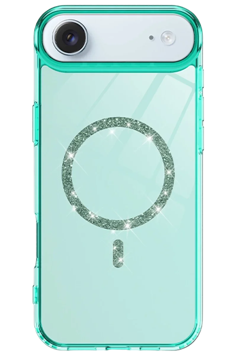 Apple iPhone 17 Air Live Diamond Magsafe Kapak - Yeşil Apple iPhone 17 Air Live Diamond Magsafe Kapak - Yeşil
