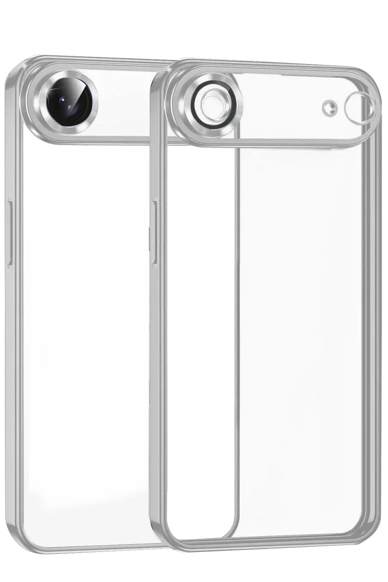 Apple iPhone 17 Air Razer Lensli Silikon - Gümüş