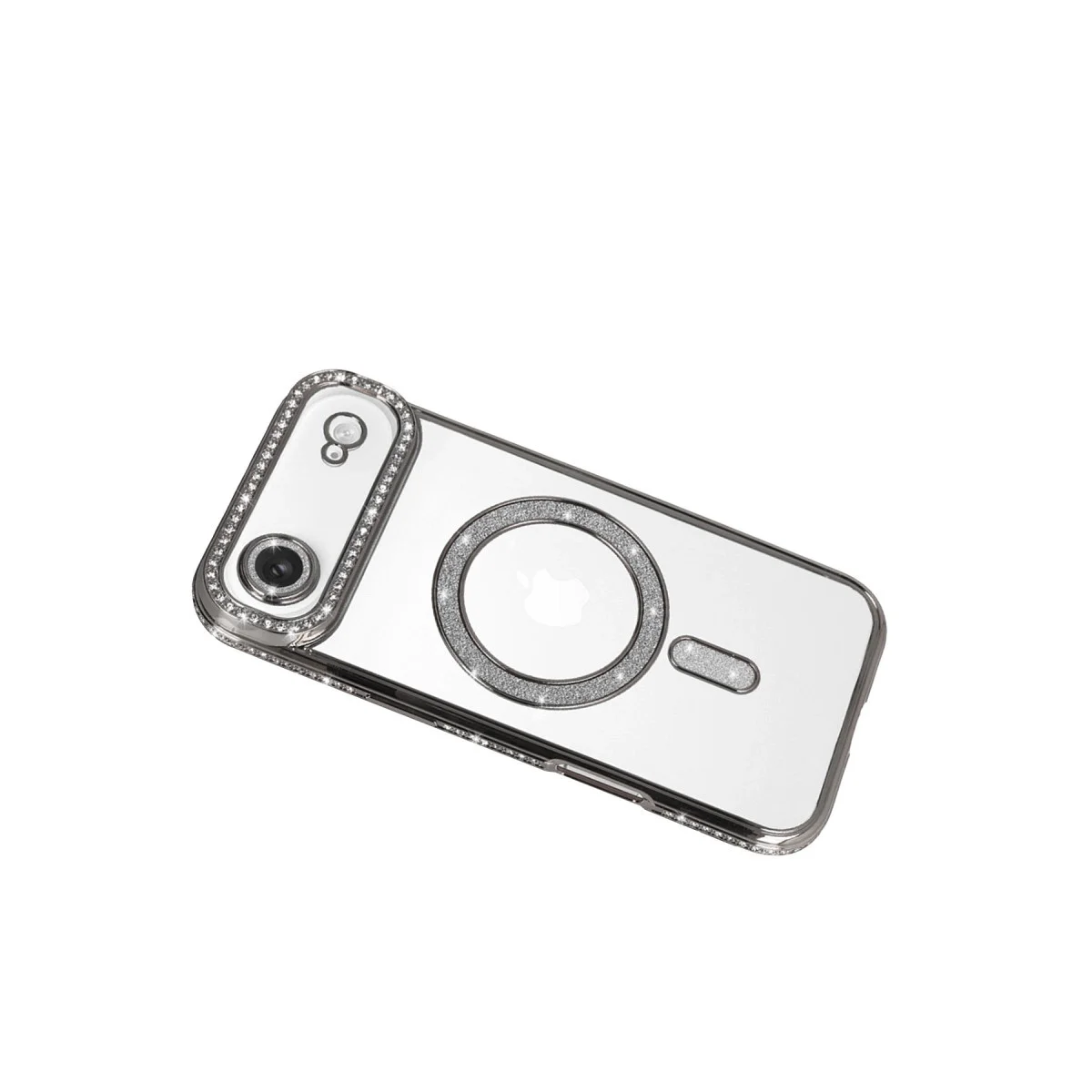 Apple İphone 17 Air Joke Simli Magneticsafe Kılıf - Gümüş Apple İphone 17 Air Joke Simli Magneticsafe Kılıf - Gümüş