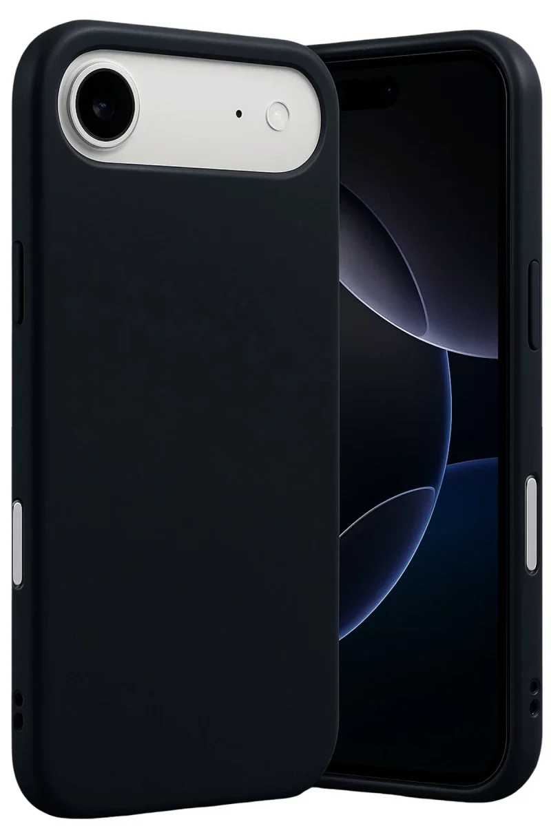 Apple iPhone 17 Air Nano içi Kadife Silikon - Siyah Apple iPhone 17 Air Nano içi Kadife Silikon - Siyah